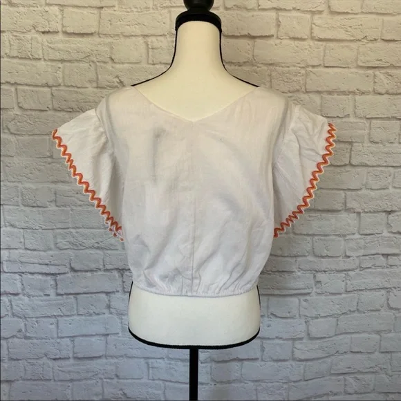 NWT Line And Dot Beaded Sleeve Top - Picture 9 of 9